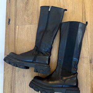 Steve Madden Black Knee-High Boots